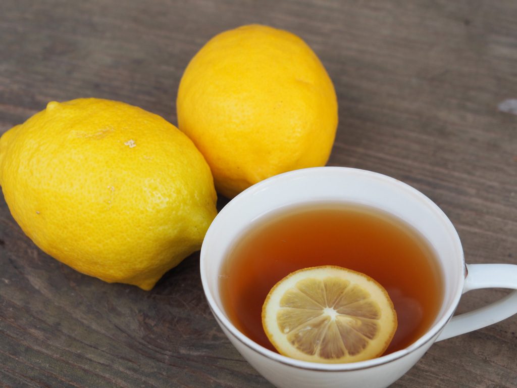 摘みたてレモンを使ったレモンティーのサービス/千倉オレンジセンター（千葉県/南房総市）