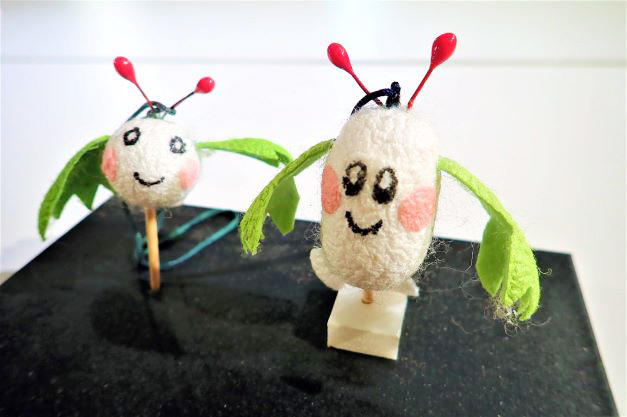 ワークショップでつくったマスコットキャラクター「まゆるん」/シルク博物館（神奈川県/横浜市）