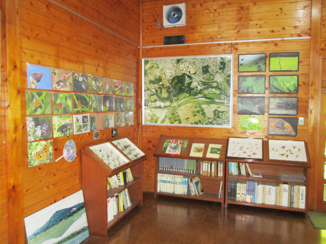 館内の図鑑や書籍資料/オオムラサキの森活動センター(埼玉県/嵐山町)