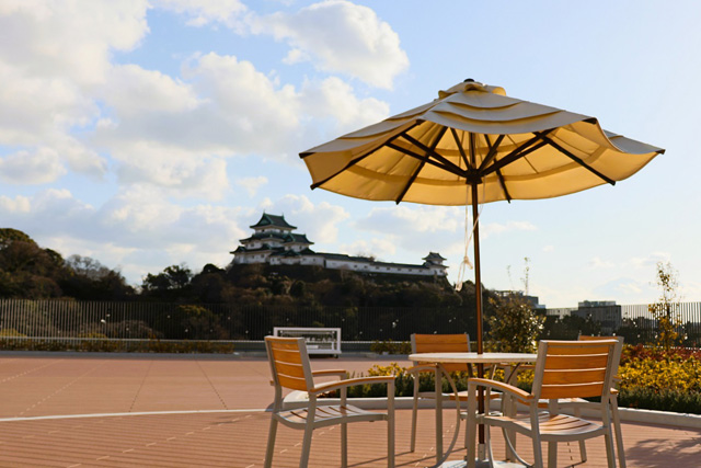 和歌山城が望める屋上庭園／和歌山市立こども科学館
