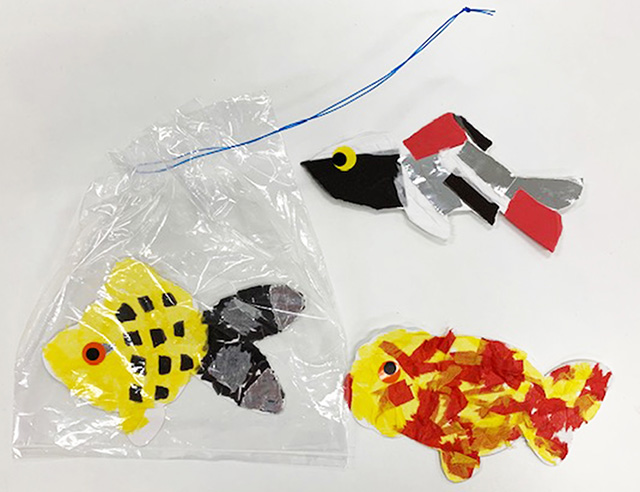 「ワークショップ」の「きんぎょ色あわせ」の作品例/すみだ水族館(東京都/墨田区)