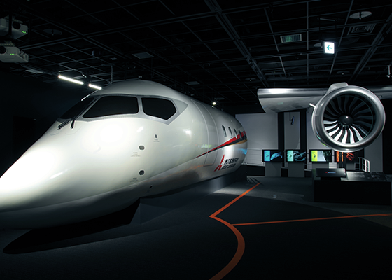 国産ジェット旅客機MRJの機首・前胴部/三菱みなとみらい技術館(神奈川県/横浜市)