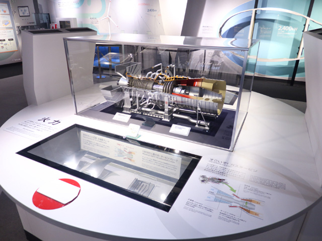 「ガスタービン」の模型/三菱みなとみらい技術館(神奈川県/横浜市)