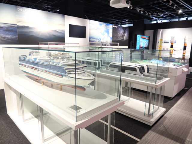 「ダイヤモンド・プリンセス 」の模型/三菱みなとみらい技術館(神奈川県/横浜市)