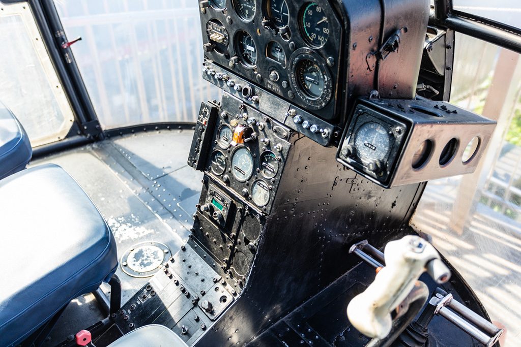 消防ヘリコプターの機内/消防博物館（東京都/新宿区）