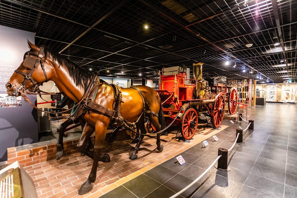 「馬ひき蒸気ポンプ」/消防博物館（東京都/新宿区）