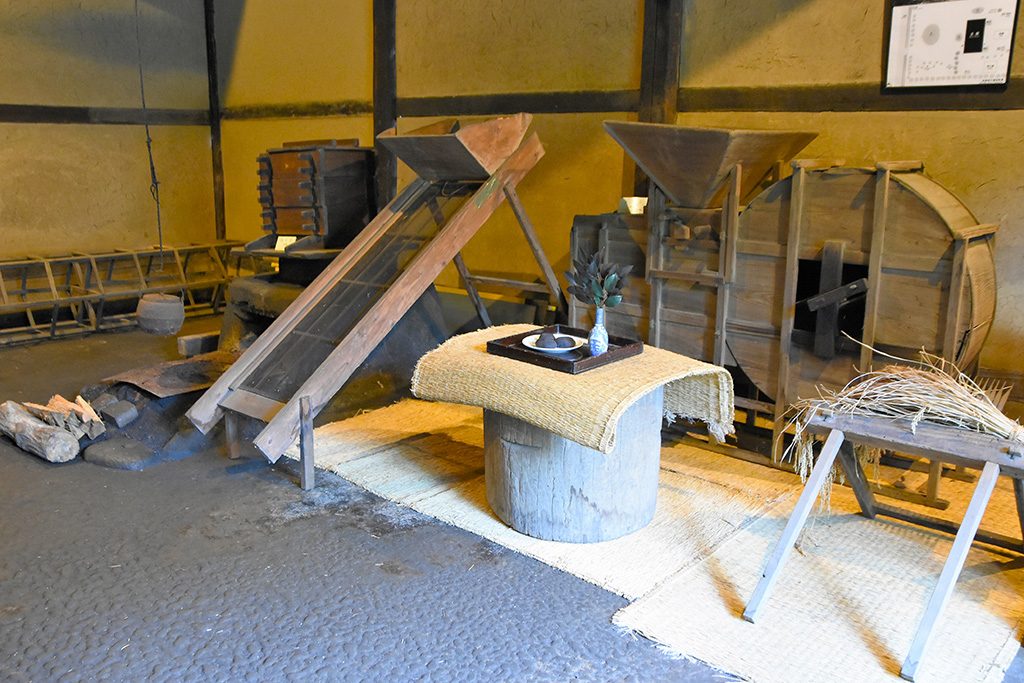 「こき上げ」の展示/川崎市立日本民家園（神奈川県）