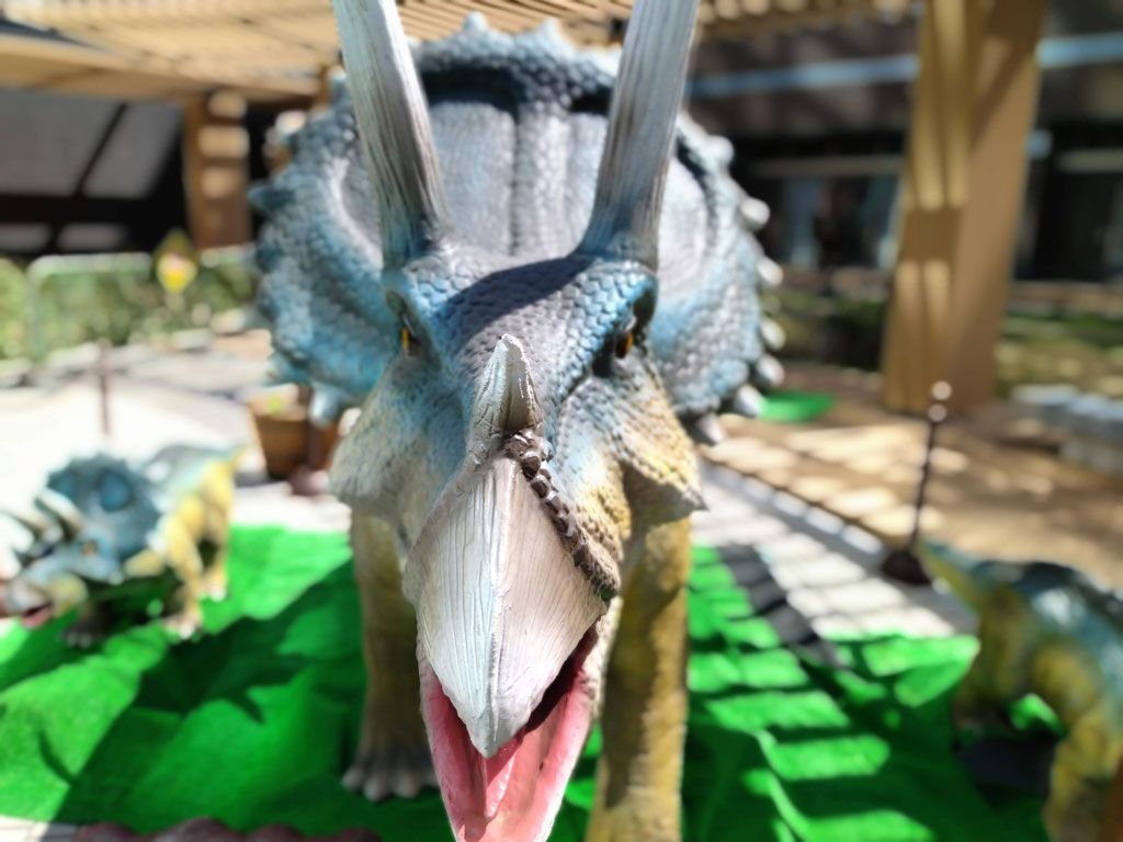 3本の角をもったトリケラトプス／ダイナソーアドベンチャーツアー in 東京ベイ幕張（千葉県）