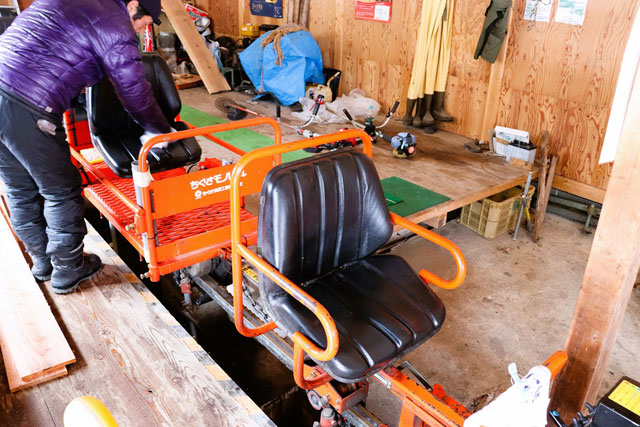 シンプルな造りの五代松モノレール/洞川温泉（奈良県／天川村）