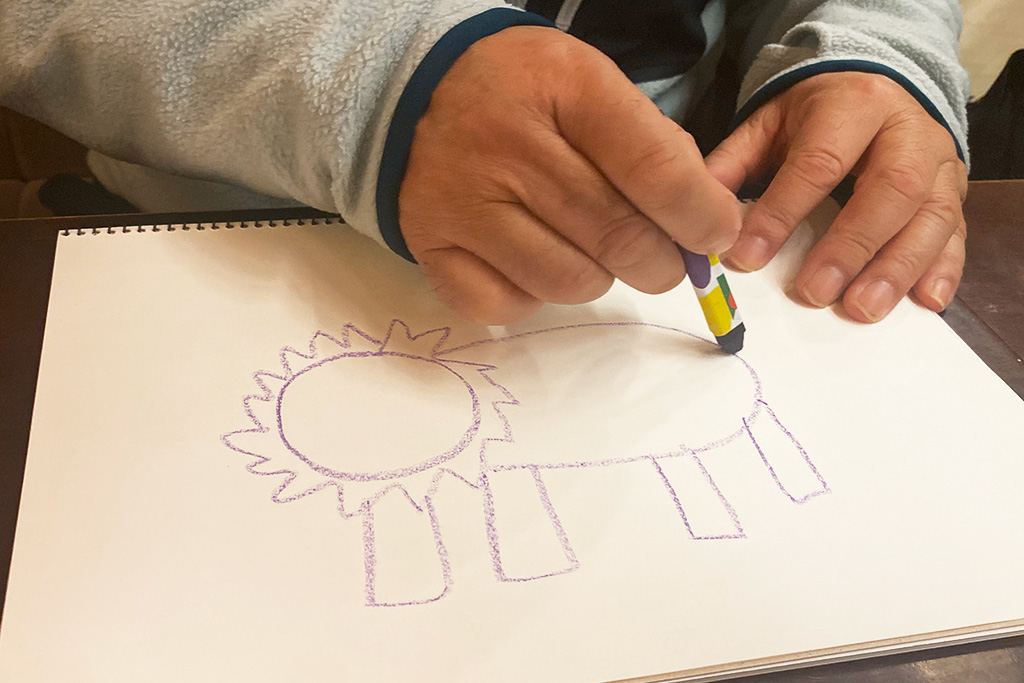 あきやま先生が描いてくれた「ライオン」