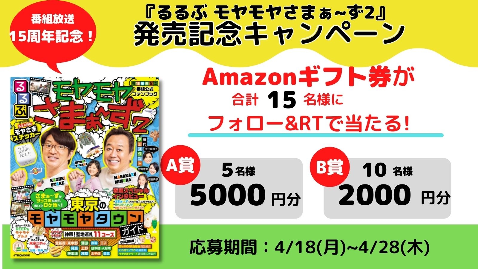 『るるぶモヤモヤさまぁ~ず2』発売記念! Twitter キャンペーン