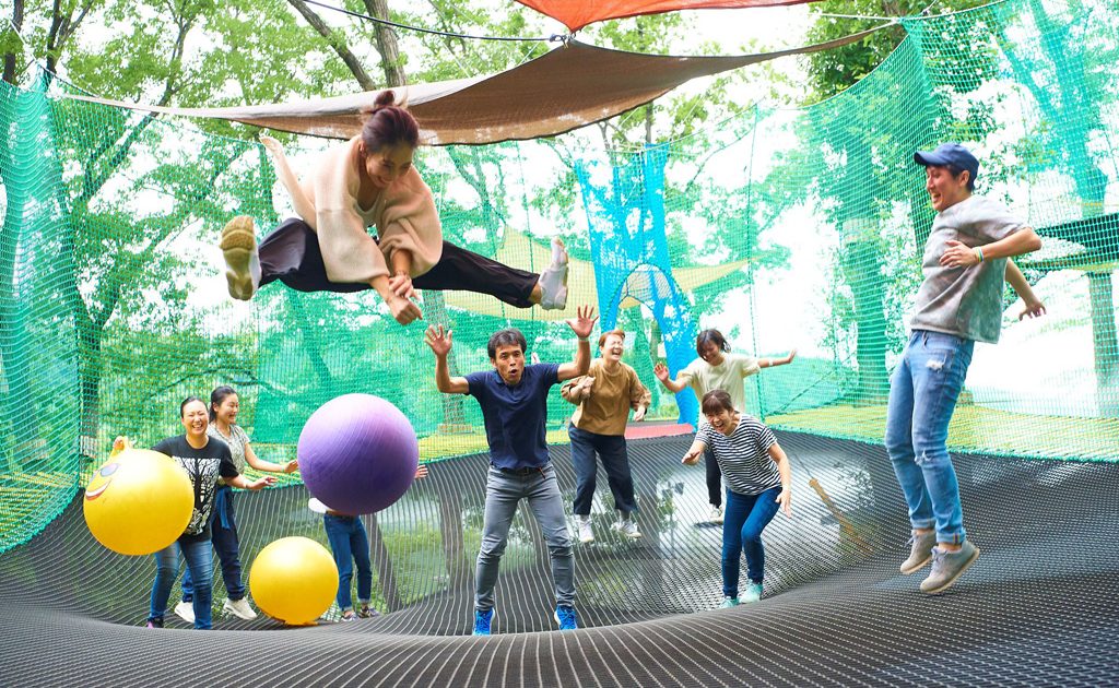 道の駅 川場田園プラザ脇にネットアスレチック「HANETTA」がオープン