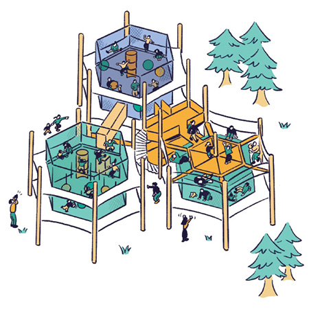 空と風のネットアスレチック「HANETTA(ハネッタ)」（群馬県/川場村）