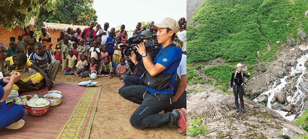 カメルーンでの撮影風景