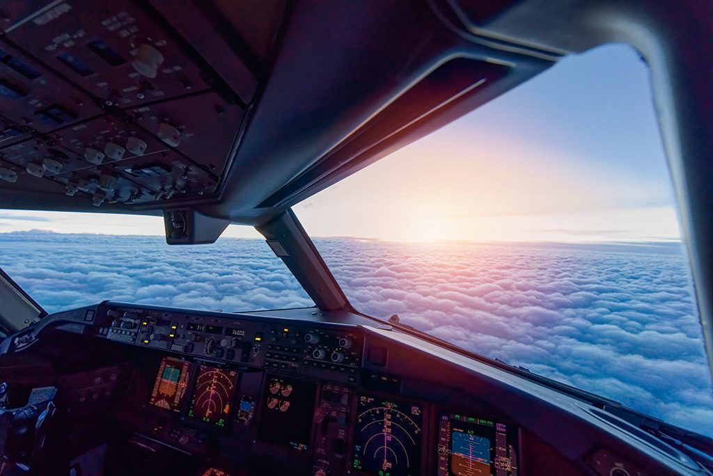 コックピットからの美しい景色