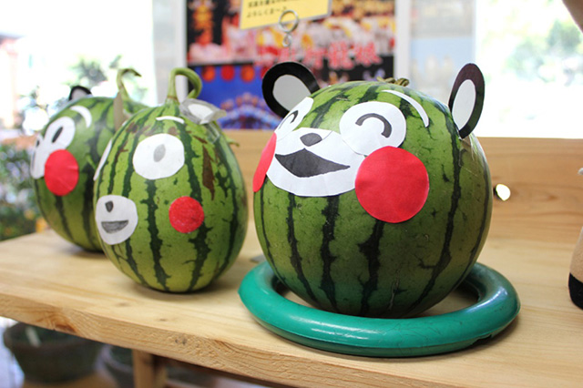 “くまモン”スイカ/「道の駅 鹿北 小栗郷」(熊本県/山鹿市)