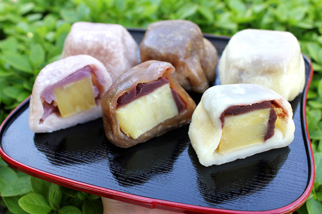 いきなり団子(白あん・黒糖・こしあん)/「道の駅 鹿北 小栗郷」(熊本県/山鹿市)