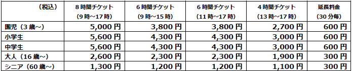 一般料金：平日（ホリデーシーズンを除く）/キッザニア福岡（福岡県/福岡市）
