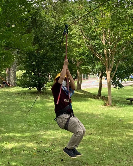 イベントのロープスライダー/平成榛原こどものもり公園（奈良県/宇陀市）