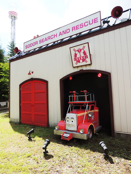 特殊消防車のフリン／富士急ハイランド「トーマスランド」（山梨県富士吉田市）