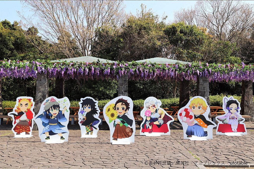 ニジゲンノモリオリジナルイラストのキャラクターパネル/ニジゲンノモリ✕『鬼滅の刃』コラボイベント（兵庫県/淡路市）