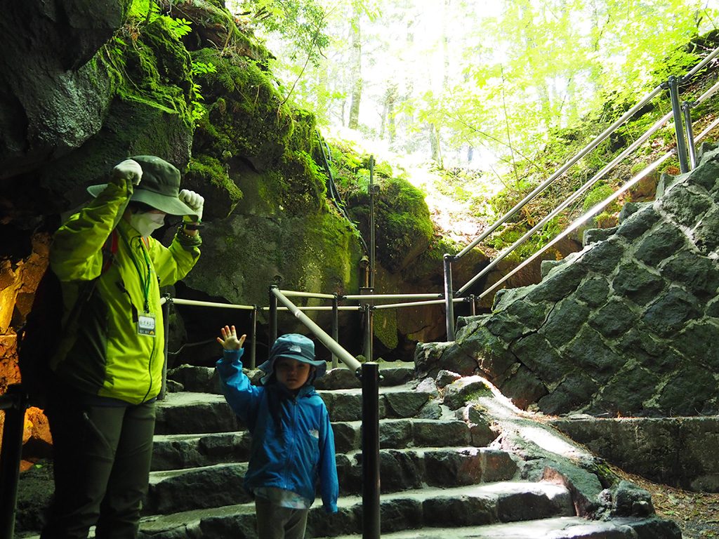 洞窟探検のゴール/洞窟「富岳風穴」（山梨県/富士河口湖町）