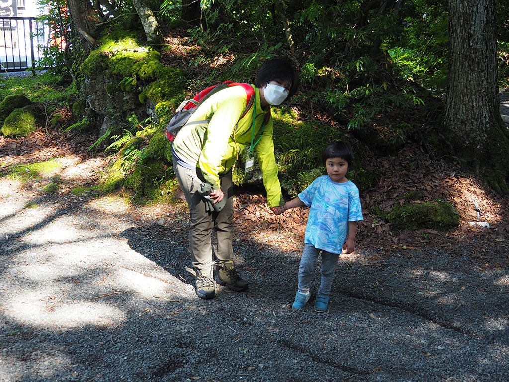 探検終了の記念撮影/鳴沢氷穴（山梨県/鳴沢村）