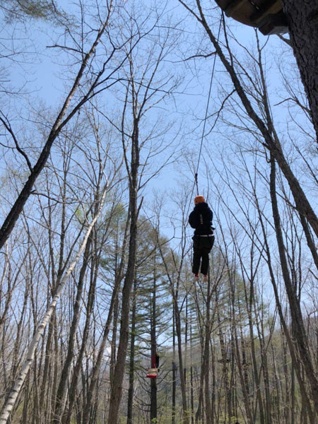 スリル満点のジップライン/乗鞍BASE いがやレクリエーションランド(松本市)