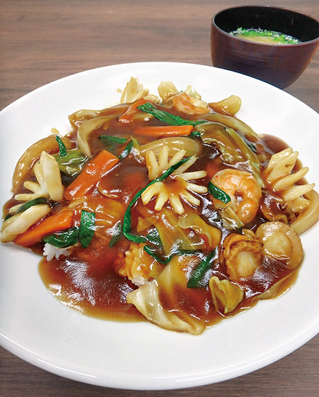 海鮮黒醤油あんかけ飯/道央自動車道　岩見沢SA（北海道）