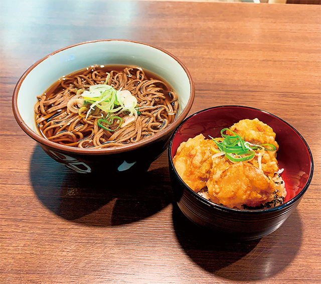 :かけそばミニホタテ丼セット/道央自動車道　有珠山SA（北海道）