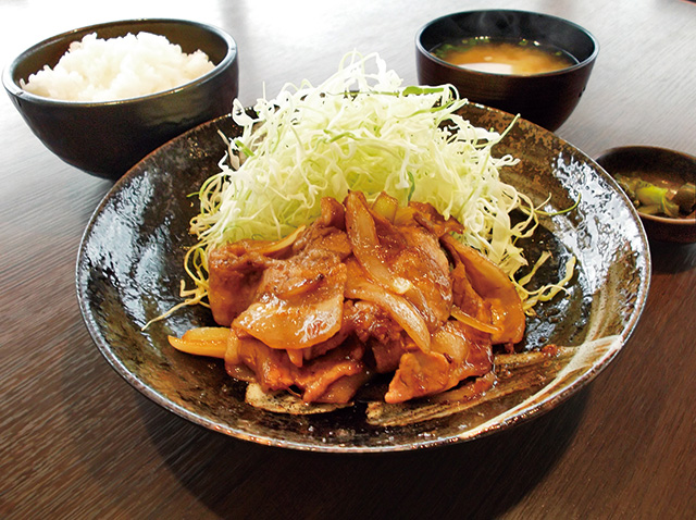 黄金豚しょうが焼定食/道央自動車道　有珠山SA（北海道）