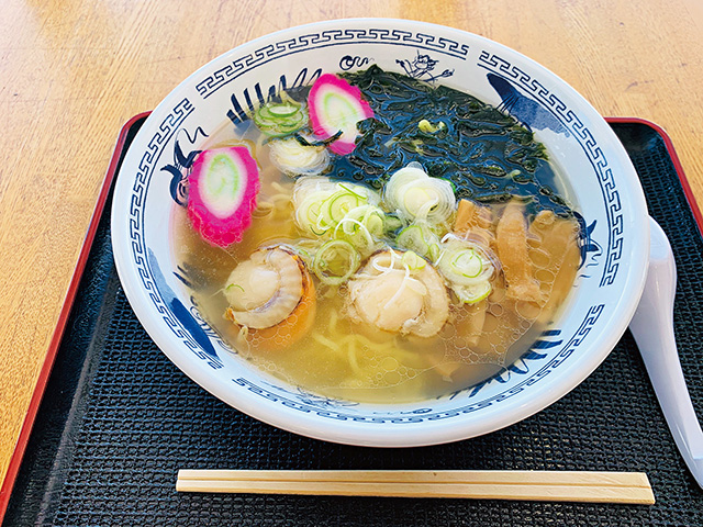 道の駅 マリーンアイランド岡島の「ホタテラーメン」(北海道/枝幸町)