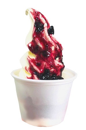 道の駅 コスモール大樹の「ハスカップソフト」（北海道）