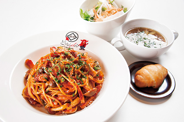 パスタセット/道の駅　みそぎの郷　きこない（北海道/木古内町）