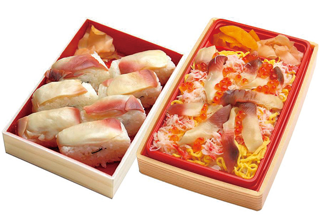 ほっき貝押し寿司＆ほっき貝ちらし/道の駅　ウトナイ湖（北海道/苫小牧市）