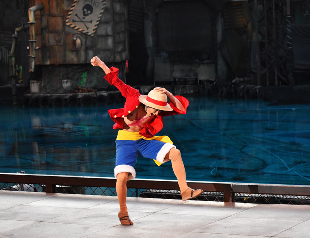 モンキー・D・ルフィの登場で最高潮に盛り上がります／ユニバーサル・スタジオ・ジャパン（大阪市）