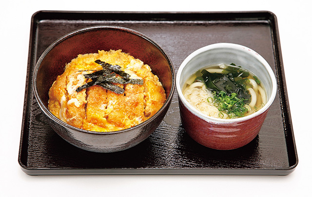 耳納いっーとん豚のかつ丼セット/大分自動車道 山田SA 上り(福岡県)