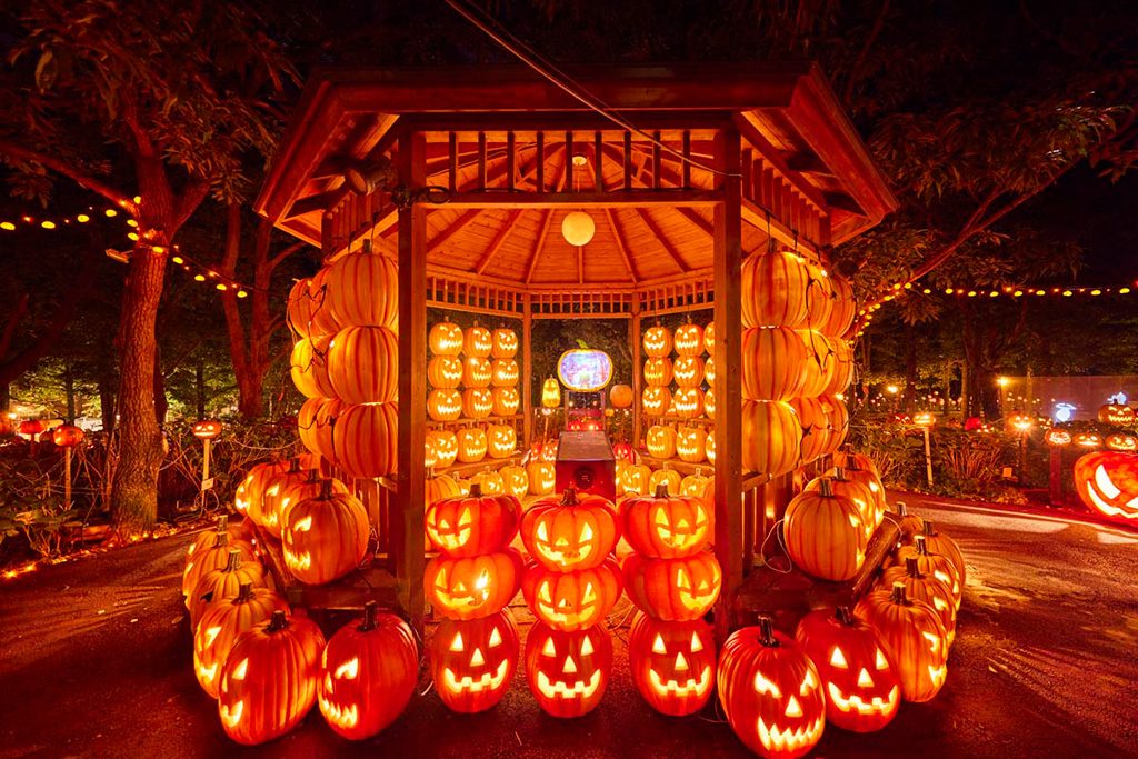 かぼちゃランタンに囲まれたフォトスポット/ハウステンボス（長崎県/佐世保市）
