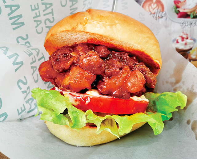 冠地どりバーガー/道の駅 のつはる(大分県/大分市)