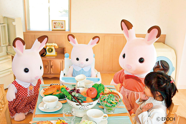 ショコラウサギファミリーとのフォトスポット/堺・緑のミュージアム ハーベストの丘 シルバニアパーク（大阪府/堺市）