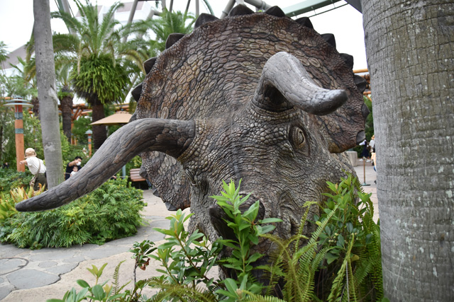 草食なので生えている草を食べる/ユニバーサル・スタジオ・ジャパン(大阪市)