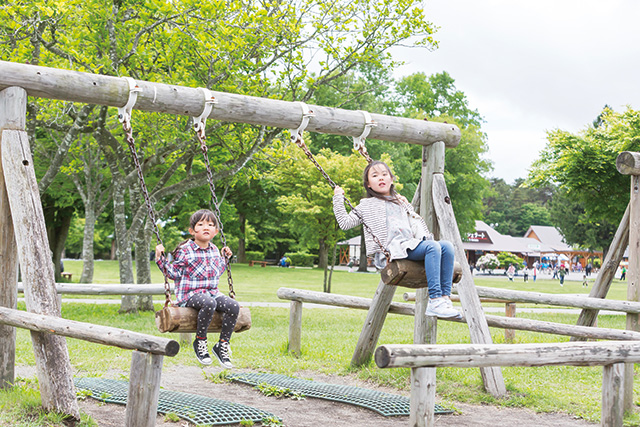 木のブランコ/小岩井農場まきば園（岩手県/雫石町）