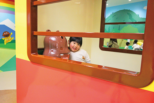 SLマンの客席にはカバおくんが！/仙台アンパンマンこどもミュージアム&モール（宮城県/仙台市）