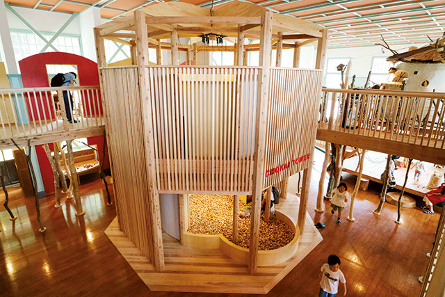 もりのあそびば「木のどんぐりプール」/鳥海山木のおもちゃ美術館（秋田県/由利本荘市）