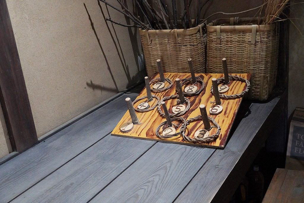 手作りの輪投げゲーム/兵庫県立尼崎の森中央緑地(尼崎市)