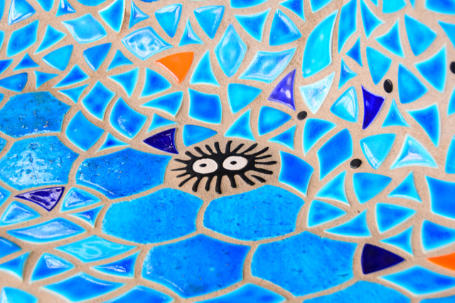 タイルに“まっくろくろすけ”を発見！/ジブリパーク（愛知県／長久手市）