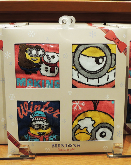 ミニオンのソックスセット 2200円（4種入り）／ユニバーサル・スタジオ・ジャパン（大阪府）