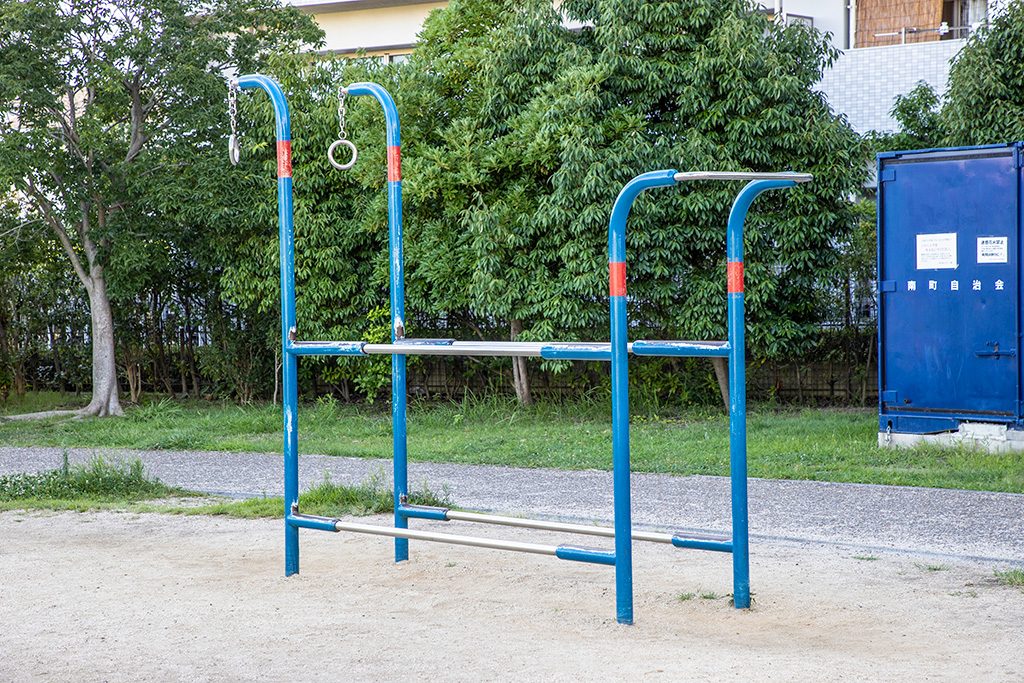 健康遊具　平行棒、吊り輪/鳳公園（大阪府/堺市）