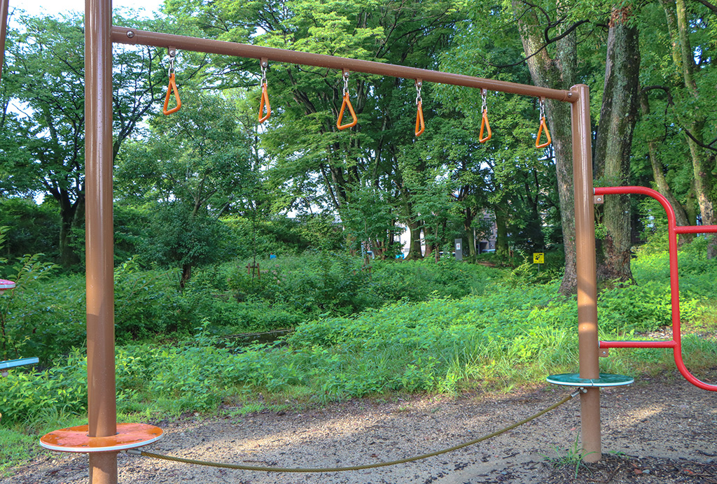 三角の形をした吊り輪/大宮交通公園(京都府/京都市)