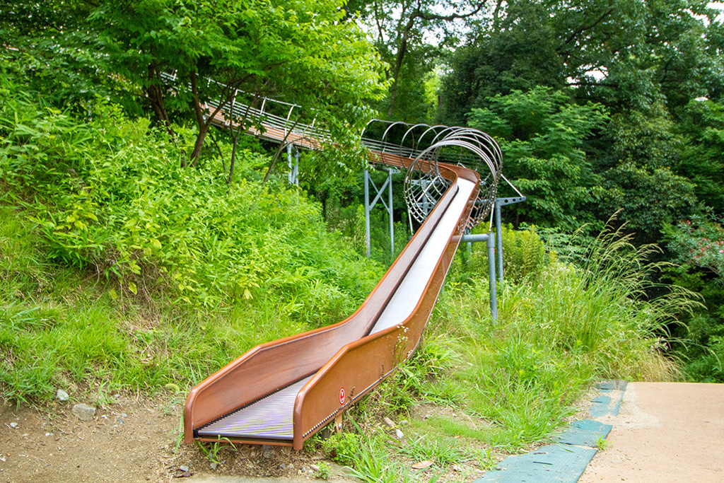 ローラー滑り台/自然豊かな枚岡公園(大阪府/東大阪市)